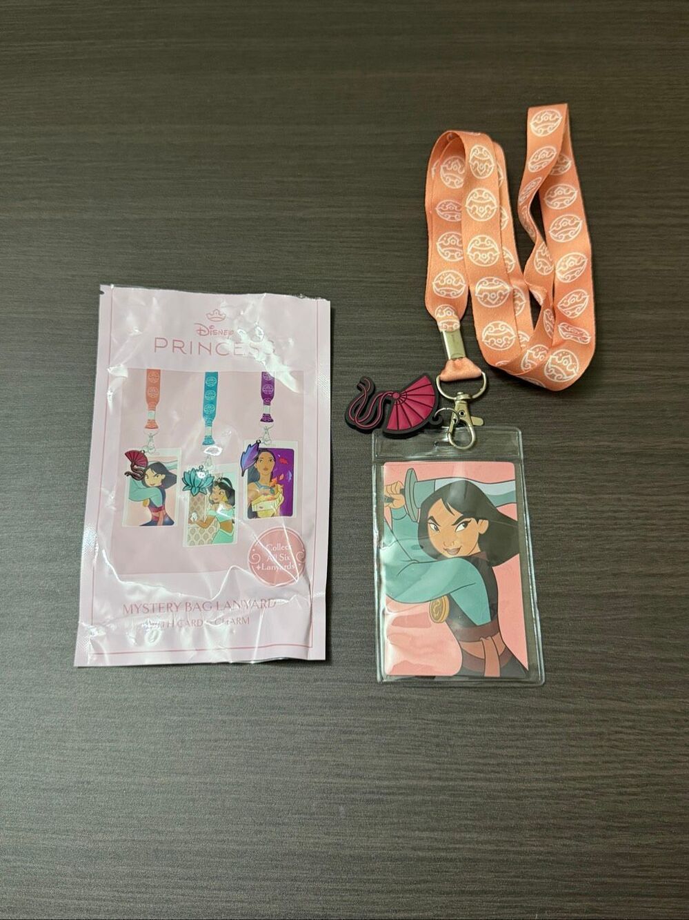 Disney Princess Blind Bag Lanyard with Charm - Mulan